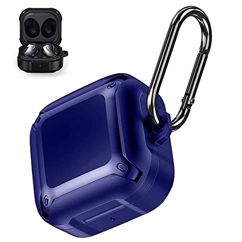 Image of Verilux Heavy Duty Earphone Case Compatible with Samsung Galaxy Buds Pro. Buds Live 2020,Hard Shell 3D Luxury Bumper Protective Shockproof Earbuds Wireless Charging Case Cover Skin (Blue