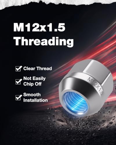 Image of KSP M12x1.5 Zinc Open Lug Nuts, 20 Pcs M12x1.5 Aftermarket Wheel Lug Nuts with 19mm(3 /4 inch) Hex 21mm (0.83 inch) Long for Ford, One-Piece Cone Seat Bulge Acorn Lug Nuts, Works Great