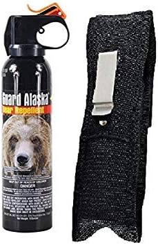 Guard Alaska 9 oz. Bear Spray and Pepper Defense Belt Clip Holster - Maximum Strength - Pepper Spray for Hiking, Camping, Outdoors, Self Defense (1-Pack)