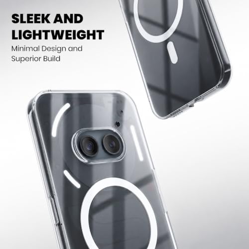 Image of DIZORO Crystal Clear Magnetic Compatible with Nothing 2a Back Cover case with Anti-Yellow, Anti-Scratch | Shockproof Transparent Cover