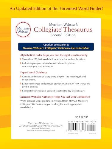 Merriam-Webster's Collegiate Thesaurus, Newest Edition (Hardcover) - Image 2