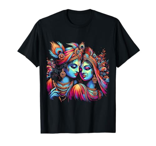 Seigneur Shri Krishna Radha Rani Radhika Krishna Amoureux T-Shirt