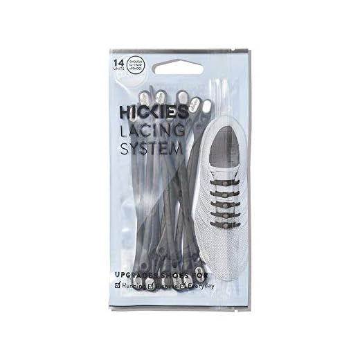 HICKIES Tie-Free Laces - No Tie Shoe Laces for Adults & Kids - Tieless Elastic Shoelaces for Sneakers & Flat Shoes - One Size Fits All, Unisex (14 Tieless Laces)