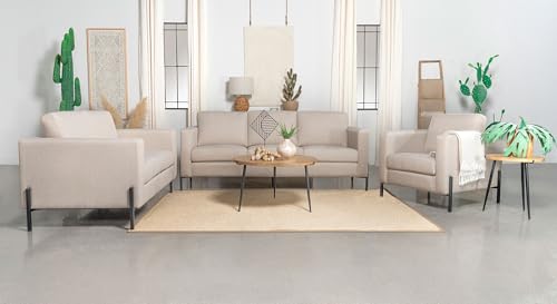Coaster Tilly 3-Piece Sofa Set, Oatmeal