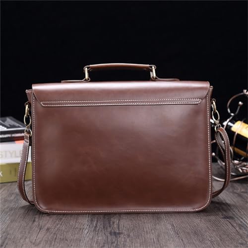 JSEIAJB Business Crazy Horse Briefcase Men's Shoulder Crossbody Semi Stereotypical Horizontal Vintage Men's Bag2