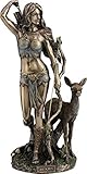 diane bronze twitter  Déesse Grecque/Romaine Artemis/Diana Hunter avec Arc et cerf (Statue en Bronze décoratif, Figurine, Sculpture 25cm)