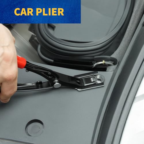 Clip Pliers Trim Removal Tools – 3 Pack Car Removal Tool Set to Remove Rivets Fasteners Push Pins, Clips Puller Kit for Door Dash Dashboard Panel Body Repair Tools, Red