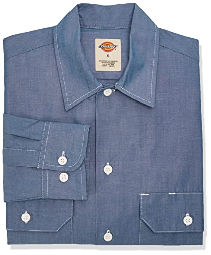 Amazon.com: Dickies Men's Long Sleeve Shirt, Blue Chambray, Small