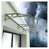 Sonnenschutz-Fenstermarkise, gewölbte Tür, Überdachung, Dachterrasse, Regen, Schneeschutz, Aluminiumhalterung für Außenbalkon, anpassbar (Size : 60x60cm/23.62x23.62in) (80x240cm/31.50x94.49in)