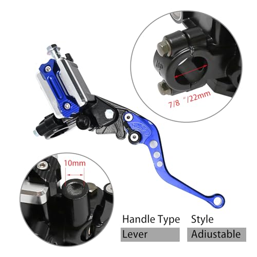 CADUFUELLY 7/8'' 22mm Universal Motorcycle Brake Lever Clutch Master Cylinder Lever Set Reservoir Replacement for Harley Honda Kawasaki Suzuki Yamaha by CADUFUELLY - Image 6