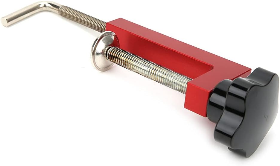 Woodworking G Clamp Adjustable Clamp for Woodworking Projects Universal Fence Clip Hand Operated Tool with Clamping Range 2.76-5.91in Red