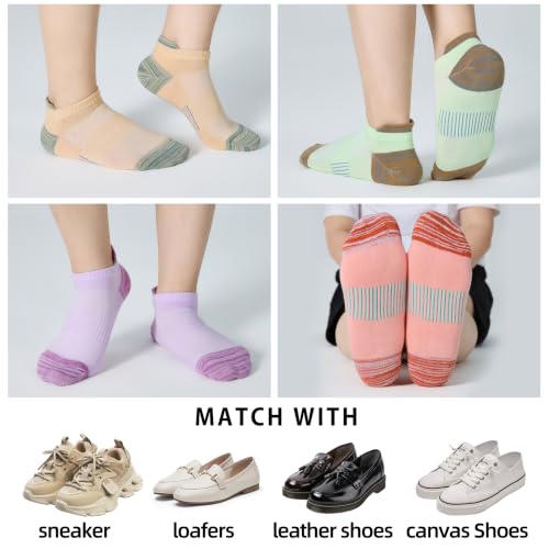 Image of ATBITER Ankle Socks Women /Men 6-12Pairs Thin Low Cut No Show Socks With Tab | White Summer Lightweight Athletic Running Yoga Pilates Workout Sneaker Non Slip Short Socks Size 7-9 9-11