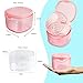 Uouovo 2022 Upgraded Denture Bath Box Cup, Retainer Cleaning Box, Complete Clean Care for Dentures, Denture Case - Second Generation (transparent pink)