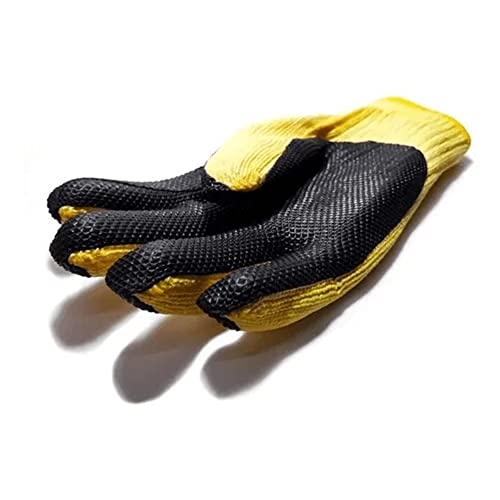 Luva de Segurança Black Grip Amarela/Preta Tamanho M - Kalipso