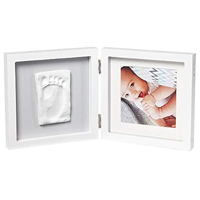 Baby Art My Baby Style Cadre photo simple avec empreinte bébé, Cadre photo personnalisable 2 volets avec kit empreintes mains et pieds bébé, Cadre empreinte bebe, cadeau de naissance bébé