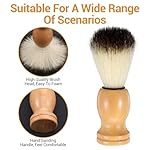 12 Pcs Wood Handled Hair Shaving Brush Professional Salon Tools Beard Grooming Tool for Men Shave Accessory - Image 3