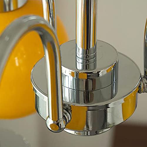 Lustre moderne en verre jaune 55x35cm avec douille E27 pour plafond de salon