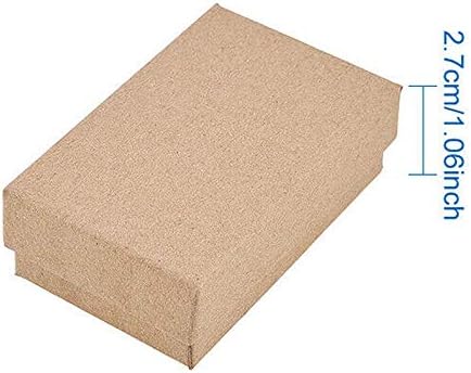 Alliteqwe 24PCS Kraft Paper Gift Box Small Kraft Paper Jewelry Box Handmade Cardboard Packing Gift Box Wedding Decorations