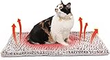 Mora Pets Selbstheizende Decke für Katzen & Hunde - Selbstwärmende Katzendecke Hundedecke, Wärmedecke Katze Thermodecke katzenbett Wärmematte Hund Waschbare Größe: 70x47cm