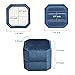 Eveynsh Double Ring Box Ocean Blue, Velvet Jewelry Ring Bearer Box, Premium Gorgeous Fashion Ring Box 2 Slots for Engagement, Wedding, Proposal, Ceremony, Anniversary, Gift