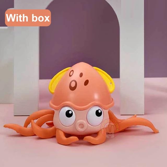 Image of COSMOBABY Premium Amphibian Octopus Bath Toy Pull Along & Bath Toy|Swimming Octopus with String Attached|Interactive & Early Learning Toy|Floating BathtubToy