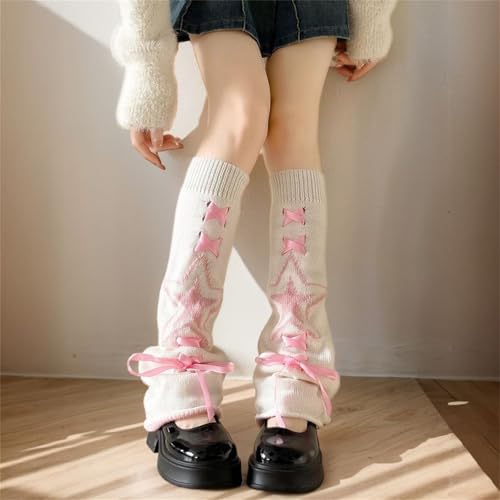 Sup-Coente Y2k Goth Leg Warmers for Women Gothic Alt Japanese Fashion Punk Knit4