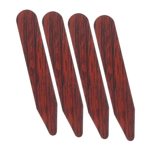 LIFKOME Dress Shirt Collar Tabs Small Collar Supports Mens Suit Accessories Wooden Insert Patch