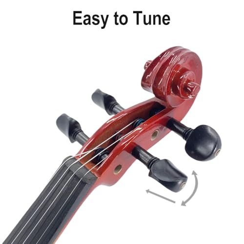 Image of Yinfente Acoustic Electric Violin 4 /4 Full Size Violin Profesional 4 String Maple Spruce For Student,Violin For Beginners With Case,Brazilwood Bow,Cable,Cleaning Cloth,Rosin