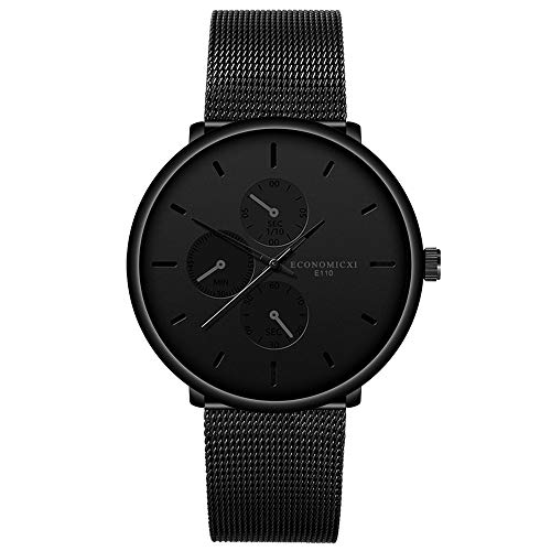 Orologio da uomo alla moda con cinturino in maglia in