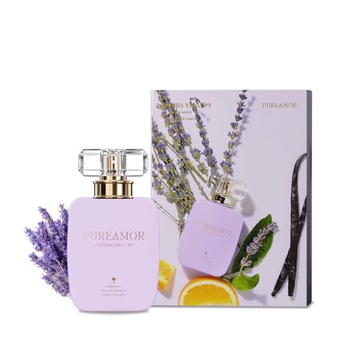 PUREAMOR Pheromone Perfume for Women Lavanda Vida Extrait de Parfum - Long Lasting Bold Floral Lavender Scent 30% High Concentration Full Size Fragrance Spray 1.0 oz / 30 ml