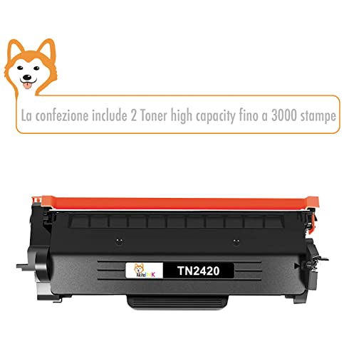 AkitaINK 2 Toner Compatibili con Brother TN2420