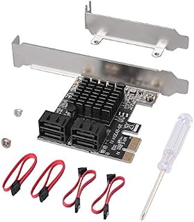 JESOT SATA Card 4 Port with 4 SATA Cables, 6 Gbps SATA 3.0