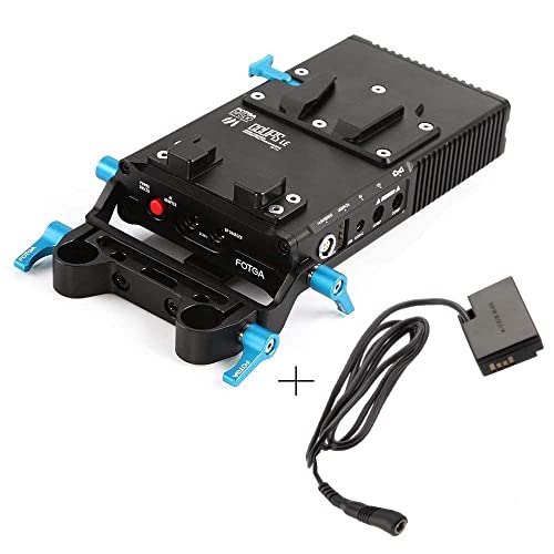 Fotga DP500 Mark III Universal V-Mount V-Lock BP Battery Power Supply Plate for A7 A7R A7Rs II III A9 A6300 A6500 Panasonic GH4 GH5 GH5s Canon 5D 6D 7D Mark II III Nikon D850 with 15mm Rod Rig