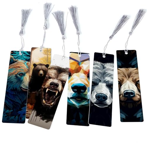 Marque-pages ours lot de 6 pour ne plus jamais perdre sa page