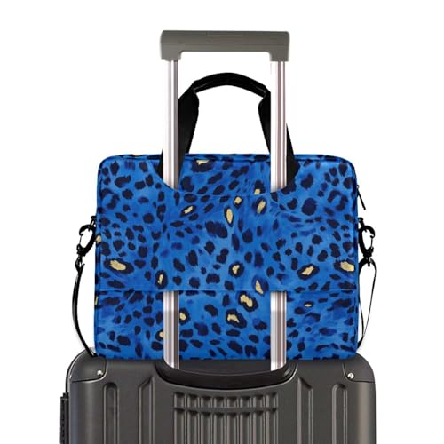 Funda maletín para laptop 15.6' azul diseño leopardo miniatura 4