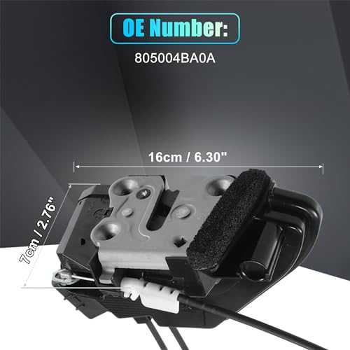 Image of uxcell Replacement Front Right Passenger Side Power Door Lock Actuator Motor with Cable for Nissan Rogue 2014-2017 Door Latch Actuator Assembly Replace No.805004BA0A Black