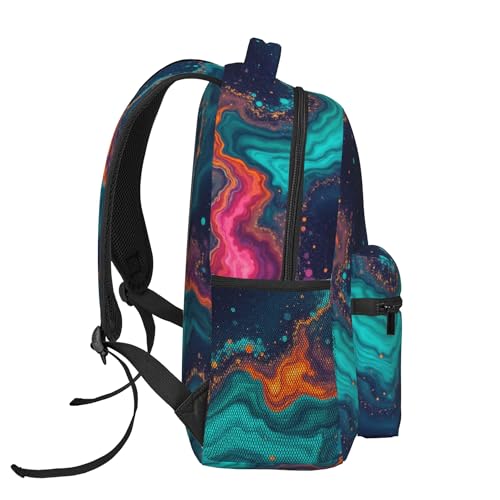 Starry Sky Pattern No.4 Lightweight casual cushioned shoulder strap backpack, college student travel backpack3
