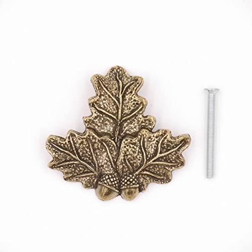 1 Stück Eichenlaub Deckblatt Verzierung klein mit Gewinde & Schraube für Keilerwaffen Gewaff Wildschwein