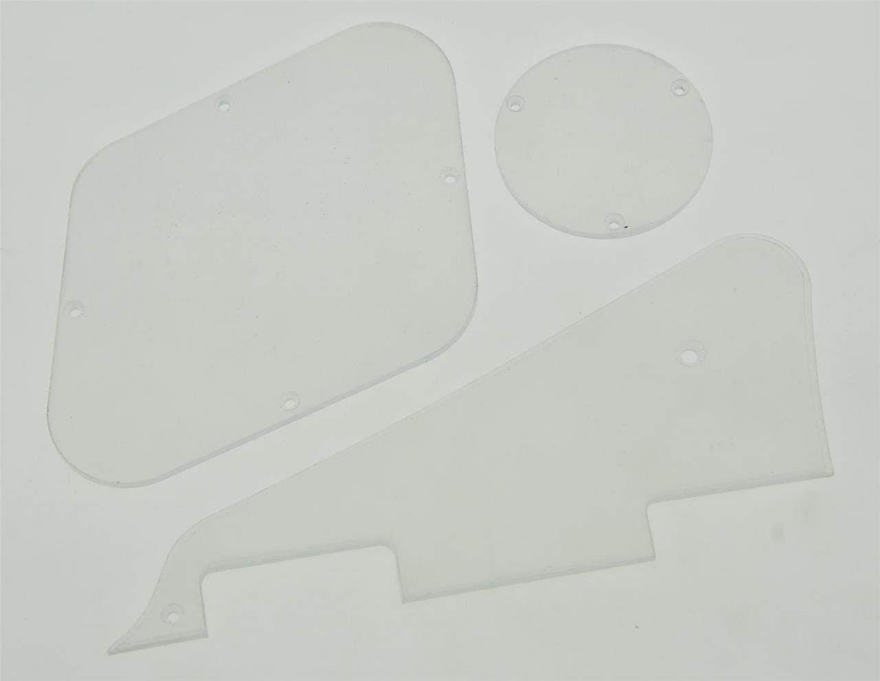 Dopro Clear LP Pickguard Transparent Back Plate Switch Cavity Covers for USA Les Paul