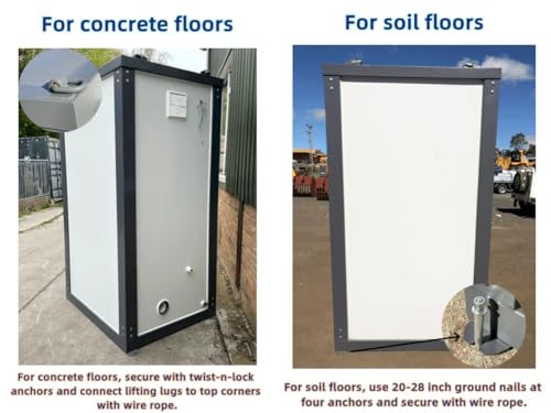 Image of Outdoor Portable Toilet with 1 Private Stalls, Mobile Restroom for Concerts, Conventions, Construction, Sporting Events