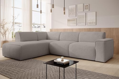 AXLIVING Couch Sofa L Form Didim L Hellbraun – 292 cm, stilvoll & bequem L