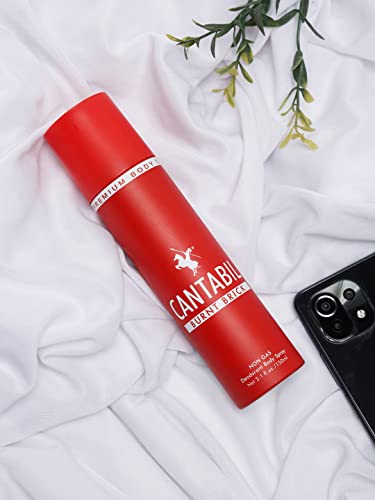 Image of Cantabil Burnt Brick Unisex Long Lasting No Gas Deodorant Body Spray | Pack Of 3 X 150ml With Citrus, Amber & Musk | Perfume Deo For Men & Women | Rakhi Gift for Brother