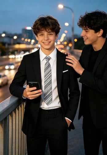 Image of Kids Suits for Boys Summer Dress Clothes Toddler Boy Tuxedo Wedding Outfit | beach wedding guest ring bearer outfit, boys formal dress clothes, teen back to school homecoming suit, slim fit 3 piece set