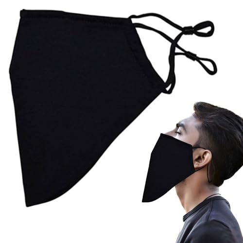 Niuhong Barbas Hombre Delantal Barba Protección Barba Cuidado Hombres Paño Barba Cubiertas Barba Afeitar Cuidado Barba Vello Facial Delantal Barba Facial Ajustable (negro)