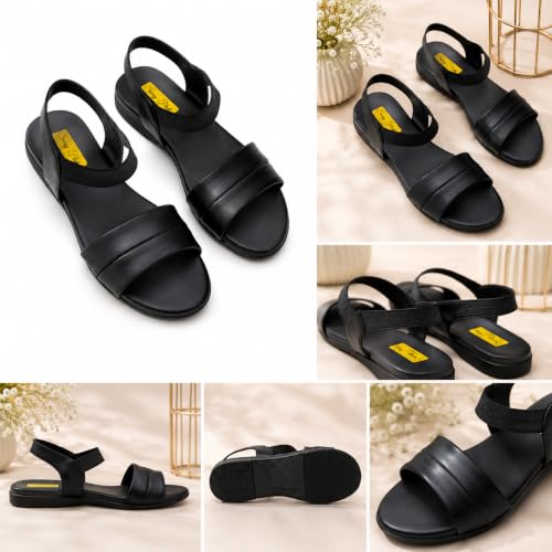 Image of Women's Comfortable Fashion Flat Sandals Open-Toe Casual Sandals Lightweight Slip-On Daily Wear Footwear