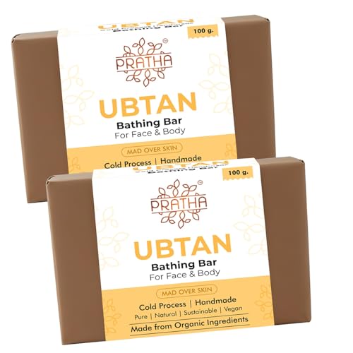 Image of PRATHA UBTAN SOAP (Pack of 2 X100gm) - Handcrafted Natural Soap || COLD PROCESS loaded with goodness of precious herbs of ancient Ayurveda
