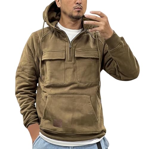 Men Tactical Sweatshirt Quarter Zip Pullover Men Hoodie Tactical Hoodies For Men Lightwash Camo Winter Jacket with Pocket2