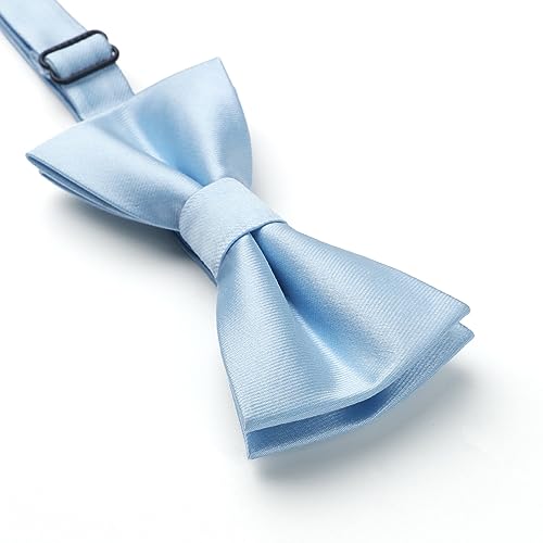 Image of HISDERN Bow Ties for Boys Pre Tied Toddler Bow Tie Adjustable Kids Bowties Clip On Fun Patterned Bowties for Wedding Party