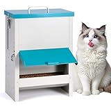 CBKKLHY Automatic Cat Feeder Outdoor Gravity Cat Dry Food Dispenser Waterproof Pet Feeding Station for Stray, Feral Cats, Puppies and Kittens