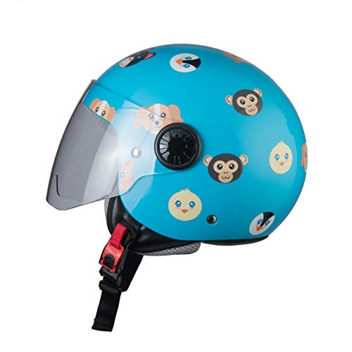 ECCELLENTE RIPARO DAL VENTO: Grazie ad una lunga visiera antigraffio, il casco jet da bimbi BHR permette la massima protezione dal vento durante la guida, migliorando il comfort del tuo bambino.